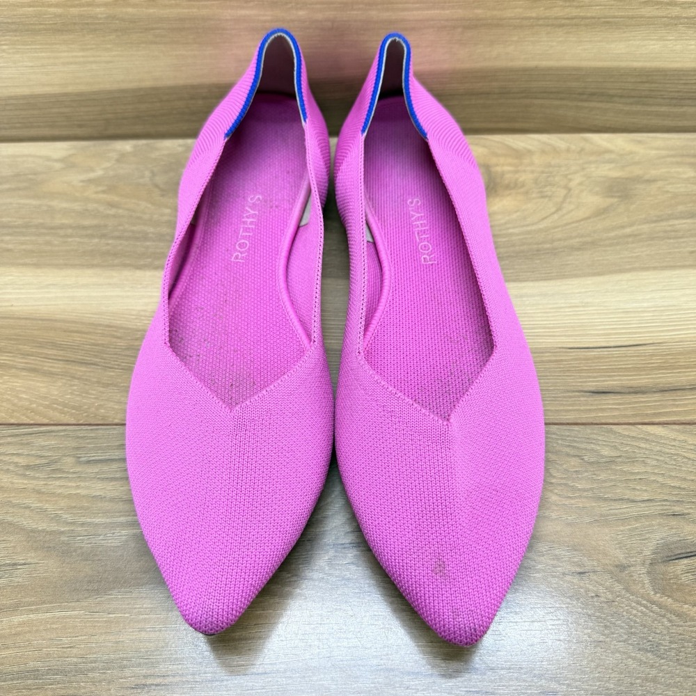 Rothys Dragon Fruit The Point Flats 13 Comfort Slip On Ballet Modern Minimalist